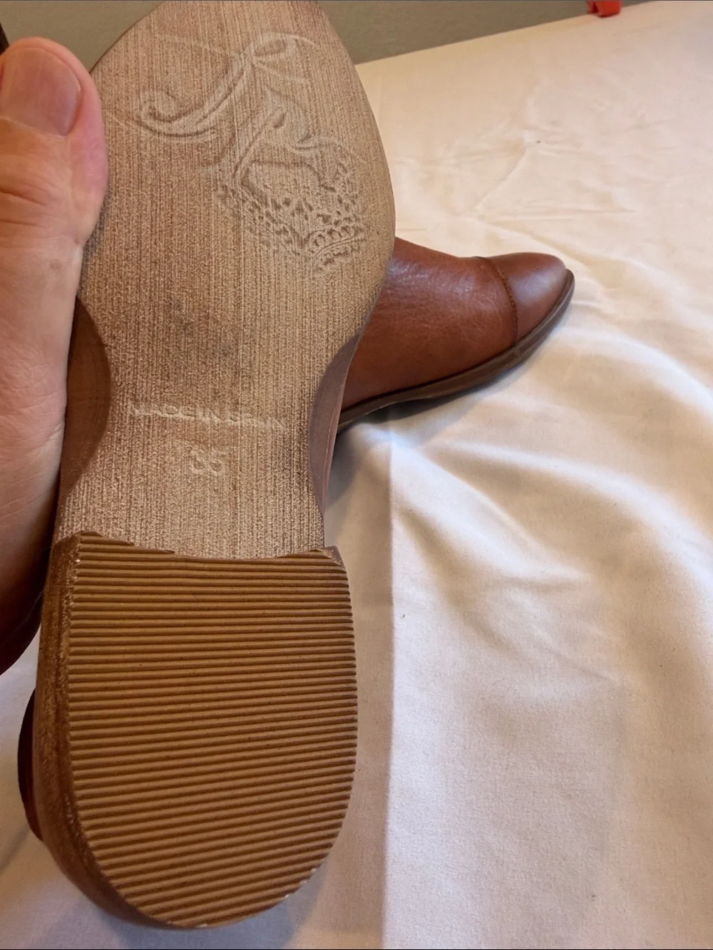 New Free People Women's Royale Flat Pointed Toe Shoes Whiskey Size 35 US 4-4.5